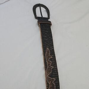 Black and Brown Textured Belt